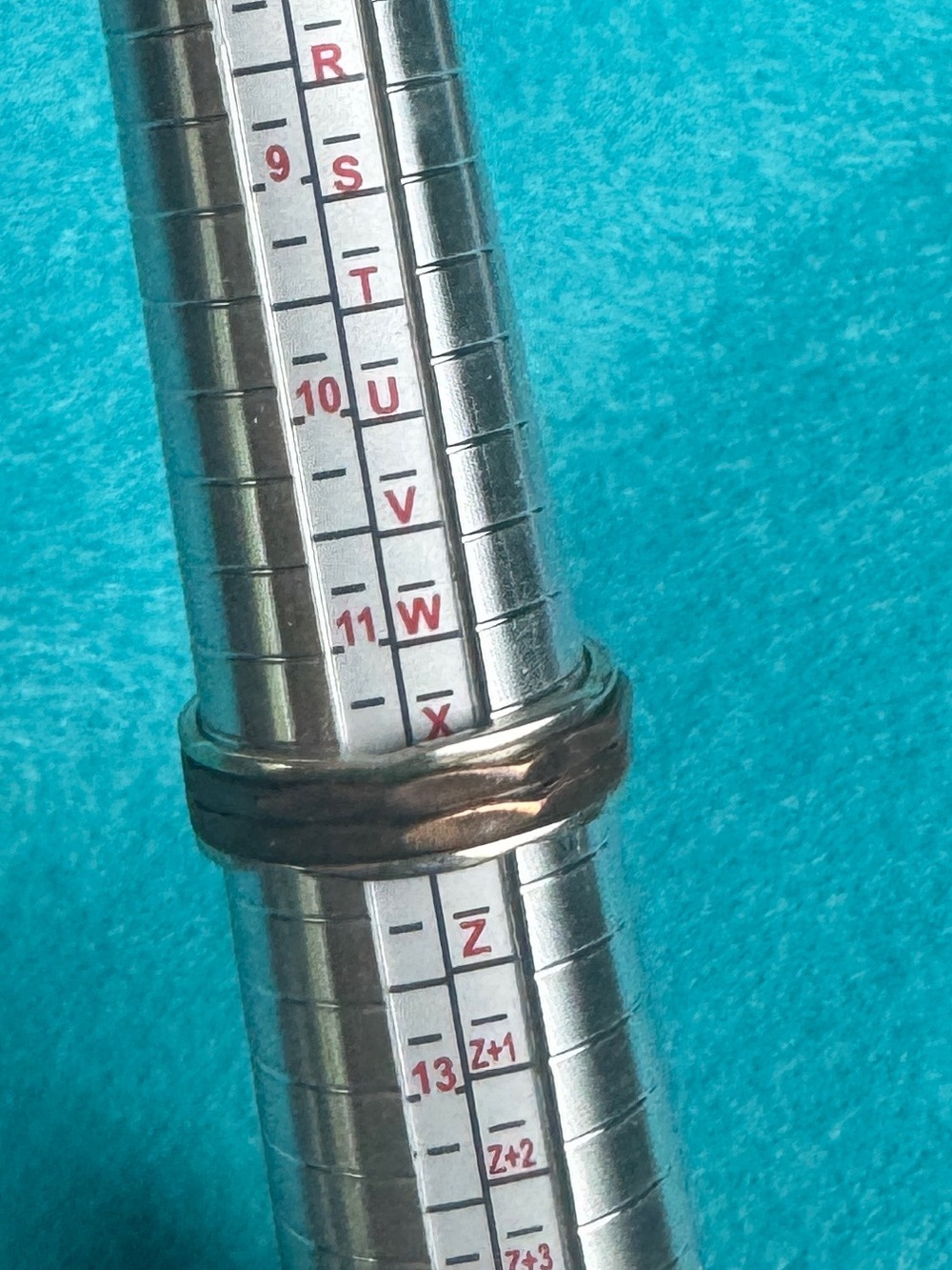 Sterling Silver Fidget Ring with Moveable Copper Bands 0189 - Picture 3 of 3
